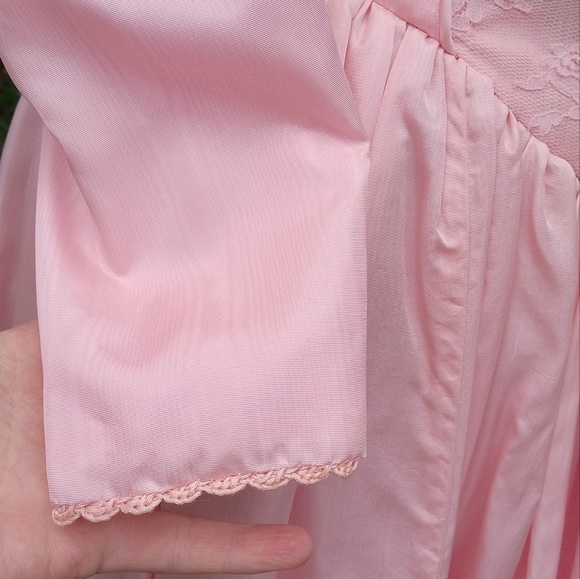 Vintage 1950s formal hand beaded pink  princess or Glinda good witch dress - Picture 5 of 8